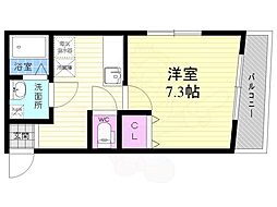 K'sコート 1Kの間取図画像
