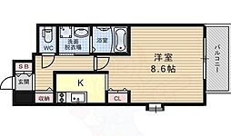 スプランディッド2 ワンルームの間取図画像