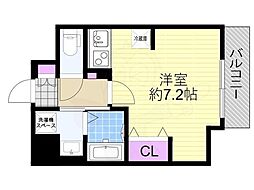 大阪市淀川区塚本2丁目マンション ワンルームの間取図画像