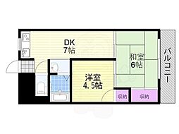オリンピヤコープ 2DKの間取図画像