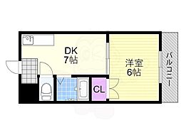 ハイム田口 1DKの間取図画像