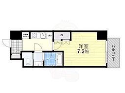 ザ・パークハビオ塚本 1Kの間取図画像