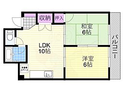 ダイシンコーポ 2LDKの間取図画像
