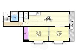 アルトピノ花川 2LDKの間取図画像
