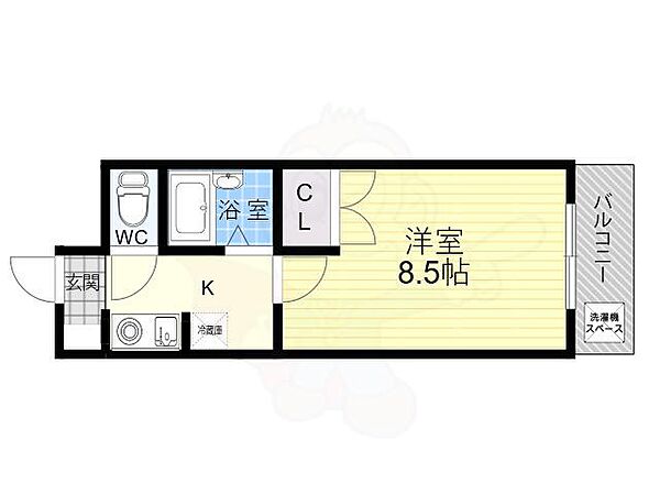 えんだら50歩 505｜大阪府大阪市平野区平野本町２丁目(賃貸マンション1K・5階・22.00㎡)の写真 その2