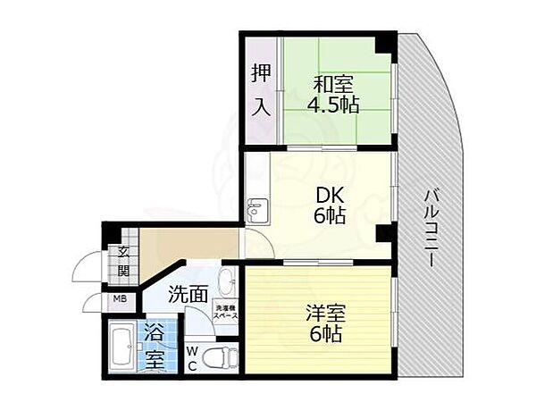 メゾンクレール ｜大阪府大阪市平野区長吉長原３丁目(賃貸マンション2DK・7階・39.60㎡)の写真 その2