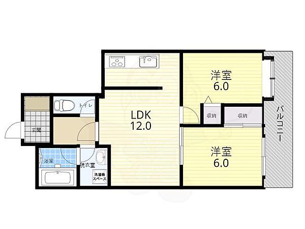 スタシオン鴫 ｜大阪府大阪市平野区長吉長原３丁目(賃貸マンション2LDK・4階・54.71㎡)の写真 その2