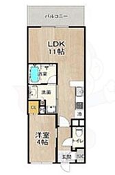 PHOERME TENNOJI East 5階1LDKの間取り