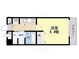 フォレスタナガイ 1Kの間取図画像