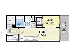 THEPHOERMETENNOJIEAST 1LDKの間取図画像