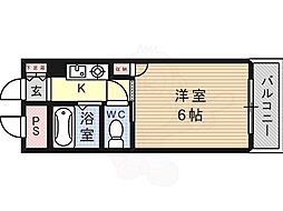 キンキ加美 1Kの間取図画像