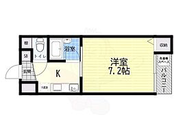 エレガントコーポラス 1Kの間取図画像