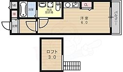 ブルーアース3 ワンルームの間取図画像