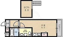 ブルーアース3 ワンルームの間取図画像