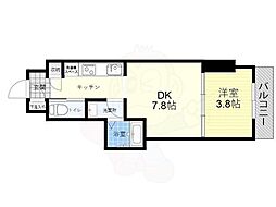 CLOVERRESIDENCEKUWAZU 1DKの間取図画像