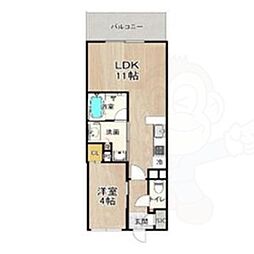THEPHOERMETENNOJIEAST 1LDKの間取図画像