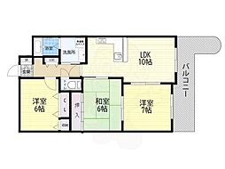 サンシティ摂陽弐番館 3LDKの間取図画像