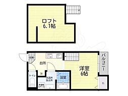 トロワ・スール 1Kの間取図画像