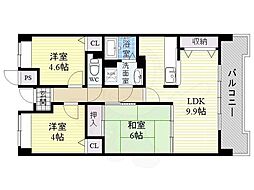 平野元町日興マンション 2階