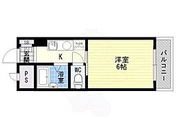 キンキ加美 1Kの間取図画像