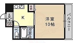 えんだら百歩 1Kの間取図画像