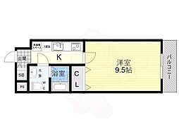 Jino平野 1Kの間取図画像