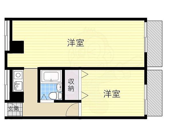 大阪府茨木市主原町(賃貸マンション2K・2階・24.00㎡)の写真 その2