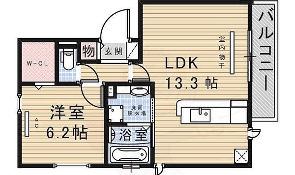 大阪府茨木市島１丁目(賃貸アパート1LDK・3階・46.73㎡)の写真 その2