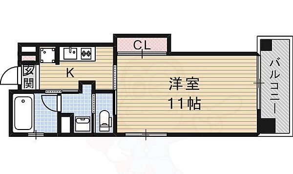 大阪府茨木市中津町(賃貸マンション1K・5階・29.60㎡)の写真 その2