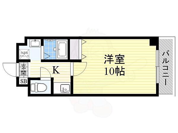 大阪府箕面市粟生間谷西３丁目(賃貸マンション1K・3階・27.71㎡)の写真 その2