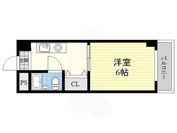 大阪府摂津市千里丘４丁目(賃貸マンション1K・2階・21.10㎡)の写真 その2