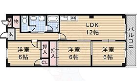 大阪府吹田市青葉丘南（賃貸マンション3LDK・3階・69.30㎡） その2