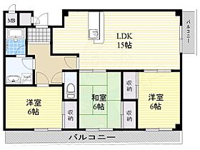 大阪府茨木市北春日丘４丁目（賃貸マンション3LDK・1階・75.04㎡） その2