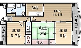 大阪府茨木市真砂３丁目15番13号（賃貸マンション3LDK・1階・71.59㎡） その2