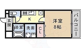 大阪府茨木市沢良宜西１丁目（賃貸マンション1K・1階・28.50㎡） その2