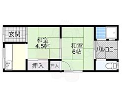 山口文化 2Kの間取図画像