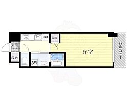 JR東海道・山陽本線 千里丘駅 徒歩3分の賃貸マンション 6階1Kの間取り