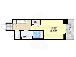 JR東海道・山陽本線 岸辺駅 徒歩3分の賃貸マンション 7階1Kの間取り