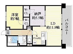 阪急京都本線 茨木市駅 徒歩20分の賃貸マンション 1階1SLDKの間取り