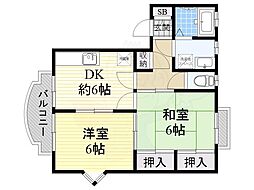 間取図画像 2DK