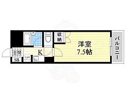 光寿ビル 1Kの間取図画像