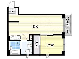 メゾンジュニ 1DKの間取図画像