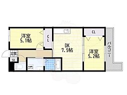 ニュービルド3 2DKの間取図画像