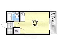 ラメール・千里 ワンルームの間取図画像