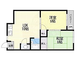 リバーライフ 2LDKの間取図画像