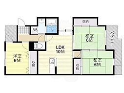 マンション・アメニティパート2 3LDKの間取図画像