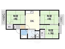 ルミエールドゥソレイユ 3DKの間取図画像