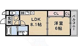 フジパレスヒルズビレッジ上穂積 1LDKの間取図画像
