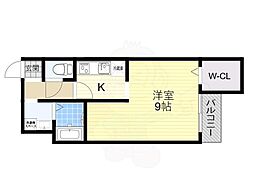 山崎第一マンション 1Kの間取図画像