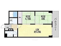 グリーンハイツ紫明園 3LDKの間取図画像